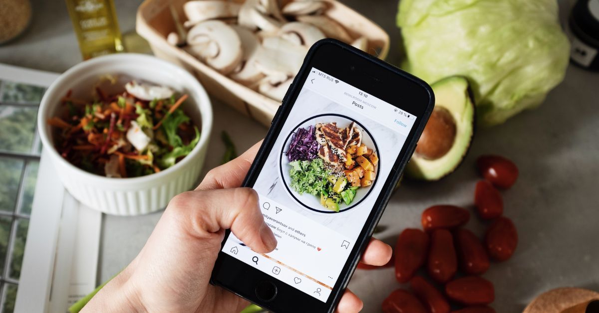 Instagram on a phone