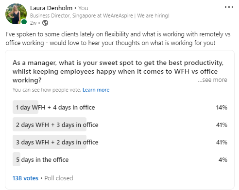 Image of a LinkedIn poll
