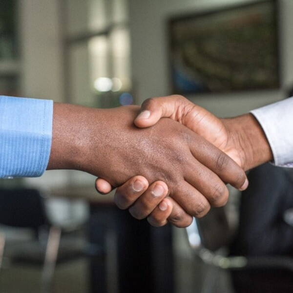 Close up image of a handshake